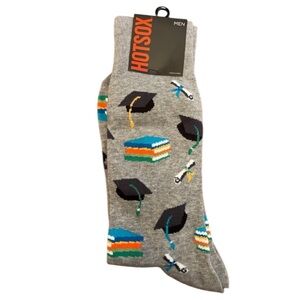 Mens Hot Sox graduation print socks NWT